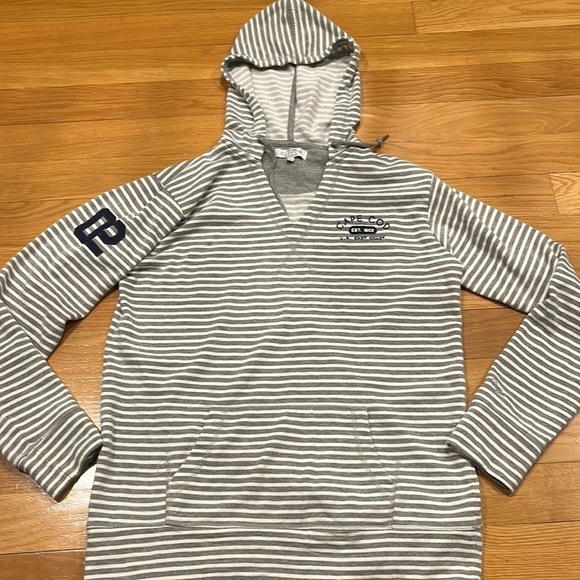 Cuffy’s striped hooded sweatshirt size large. - Picture 1 of 9